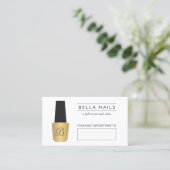 ネイルサロンモノグラムフェイク金ゴールドポリッシュアポイントメント 予約カード (スタンド正面)