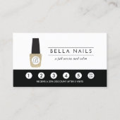 ネイルサロンモノグラム金ゴールドグリッター-ロイヤリティカード ロイヤリティカード (正面)