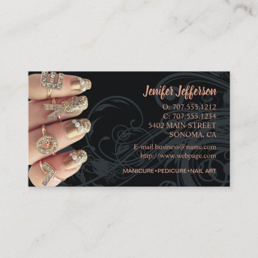 ネイルサロンロイヤリティ割引名刺 ロイヤリティカード (正面)