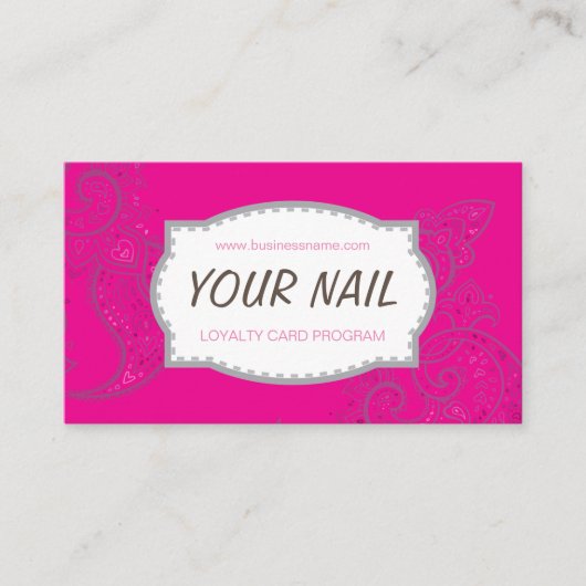 ネイルサロンロイヤリティ名刺  名刺 (正面)