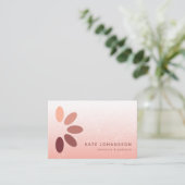 ネイルサロンロゴピーチロージーマニキュリスト 名刺 (スタンド正面)