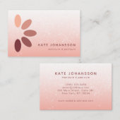 ネイルサロンロゴピーチロージーマニキュリスト 名刺 (正面/裏面)