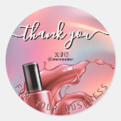 ネイルサロン事業ブランディングサンキューカード ラウンドシール (正面)