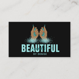 ネイルサロン人筆自筆証書爪、 ネイル技術者 名刺