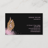 ネイルサロン人筆自筆証書爪、 ネイル技術者 名刺 (裏面)