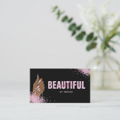 ネイルサロン人筆自筆証書爪、 ネイル技術者 名刺 (スタンド正面)