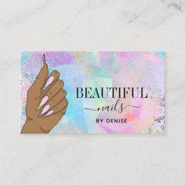 ネイルサロン人筆自筆証書爪、 ネイル技術者 名刺