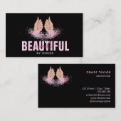 ネイルサロン人筆自筆証書爪、 ネイル技術者 名刺 (正面/裏面)