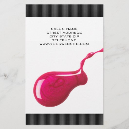 ネイルサロン価格リストフライヤー{フローラの裏側} チラシ (正面)