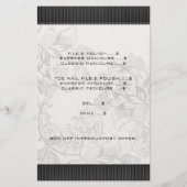 ネイルサロン価格リストフライヤー{フローラの裏側} チラシ (裏面)