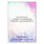 ネイルサロン価格表グリッタードライブカード テーブルナンバー (裏面)