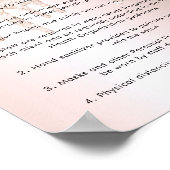 ネイルサロン健康安全ポスターピンクグリッタードリップ ポスター (角)