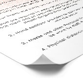 ネイルサロン健康安全ポスターピンクピーチグリッター ポスター (角)