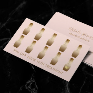 ネイルサロン化粧アーティストマニキュリスト赤面ロイヤリティ ロイヤリティカード