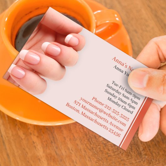 ネイルサロン名刺アポイントメント 予約カード