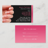 ネイルサロン名刺アポイントメント 予約カード (正面/裏面)