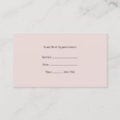 ネイルサロン名刺アポイントメント 予約カード (裏面)