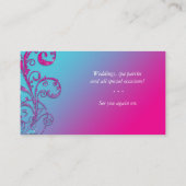 ネイルサロン名刺グリッターブルーピンク 名刺 (裏面)