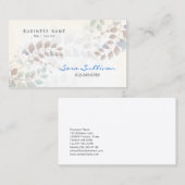 ネイルサロン名刺パステル葉 名刺 (正面/裏面)