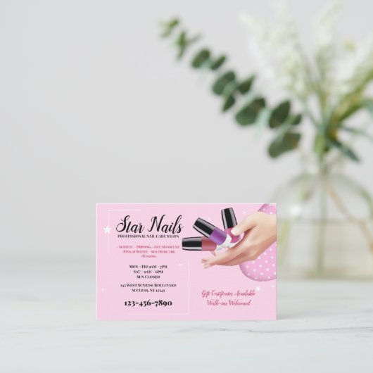 ネイルサロン名刺 名刺 (スタンド正面)