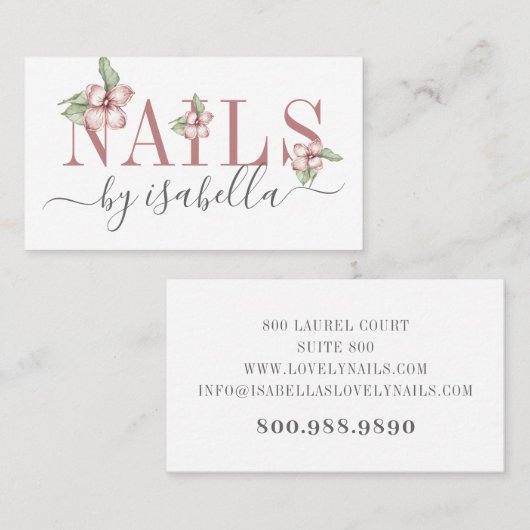ネイルサロン名刺 名刺 (正面/裏面)
