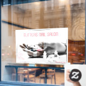ネイルサロン店舗をカスタマイズする ウィンドウサイン (カフェ窓)