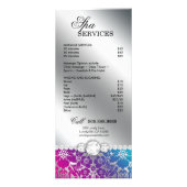 ネイルサロン技術者フローラダマスクピンクブルー ラックカード (裏面)