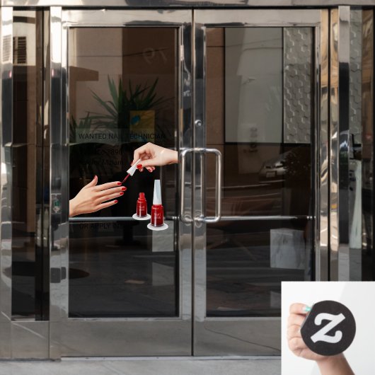 ネイルサロン技術者募集店舗をパーソナライズ ウィンドウサイン (オフィスドア)