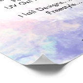 ネイルサロン料金表 水彩 ゴールドグリッター ポス ポスター (角)