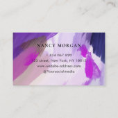 ネイルサロン水彩絵を描（ばちゃばちゃ）跳ねる 名刺 (裏面)