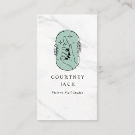 ネイルサロン爪、 ネイルスタイリストマニキュリストラグジュアリーマーブル 名刺