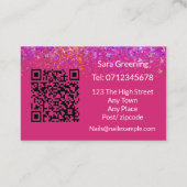 ネイルサロン爪、 ネイルプロフェッショナルの名刺 名刺 (裏面)