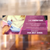 ネイルサロン編集可能なカスタムウィンドウの固定 ウィンドウサイン (シート2)