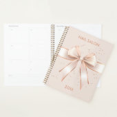 ネイルサロン美しいサテンボウかわいいビジネス プランナー手帳 (ディスプレー)