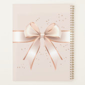 ネイルサロン美しいサテンボウかわいいビジネス プランナー手帳 (裏面)