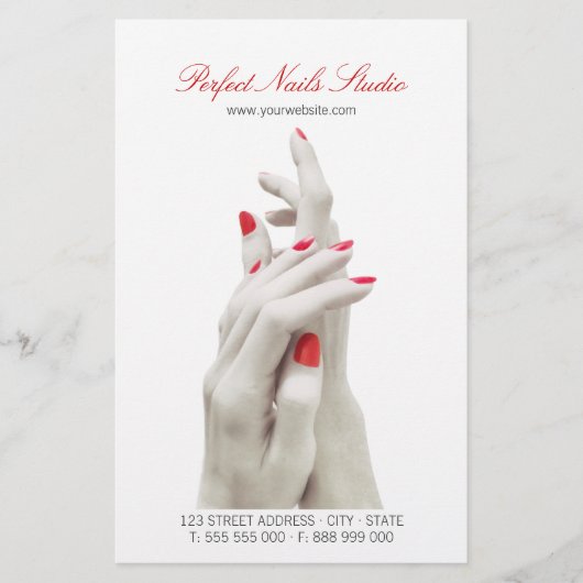 ネイルサロン美しいセンターフライヤー チラシ (正面)