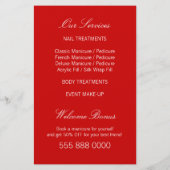 ネイルサロン美しいセンターフライヤー チラシ (裏面)