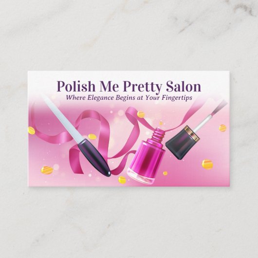 ネイルサロン背景 | マニキュア・ポーランド ロイヤリティカード (正面)