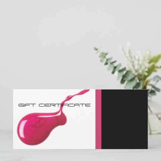 ネイルサロン贈与証書 (スタンド正面)