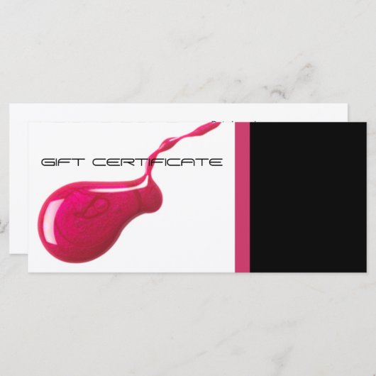 ネイルサロン贈与証書 (正面/裏面)