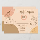 ネイルサロン贈与証 (正面/裏面)