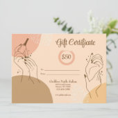 ネイルサロン贈与証 (スタンド正面)