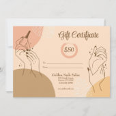 ネイルサロン贈与証 (正面)