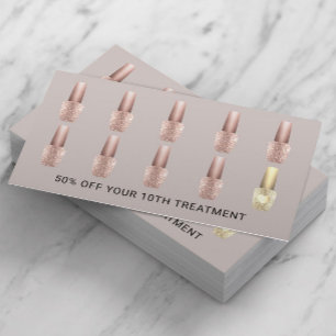 ネイルサロン赤面バラ金ゴールドポーランドマニキュリスト ロイヤリティカード