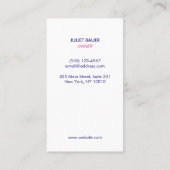 ネイルサロン金ゴールドグリッターフローラ 名刺 (裏面)