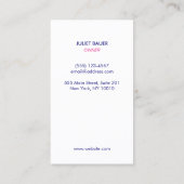 ネイルサロン金ゴールドグリッターフローラ 名刺 (裏面)