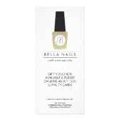 ネイルサロン金ゴールドグリッター価格表のモノグラム ラックカード (裏面)