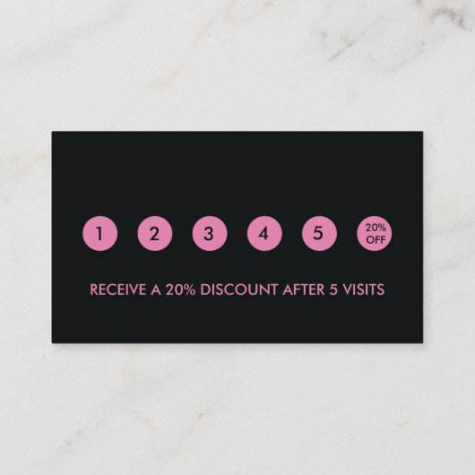 ネイルサロン顧客ロイヤリティ割引名刺 予約カード (裏面)