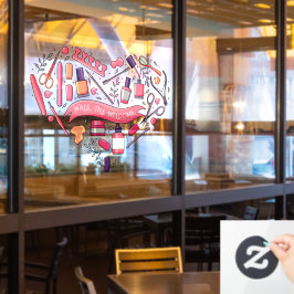 ネイルサロン ウォークイン歓迎 ネイル ペディキュア ハート ウィンドウサイン