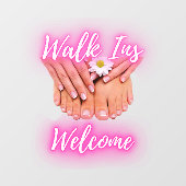 ネイルサロン ウォークイン歓迎 ハンズ ネイル フィート ウィンドウサイン (シート)